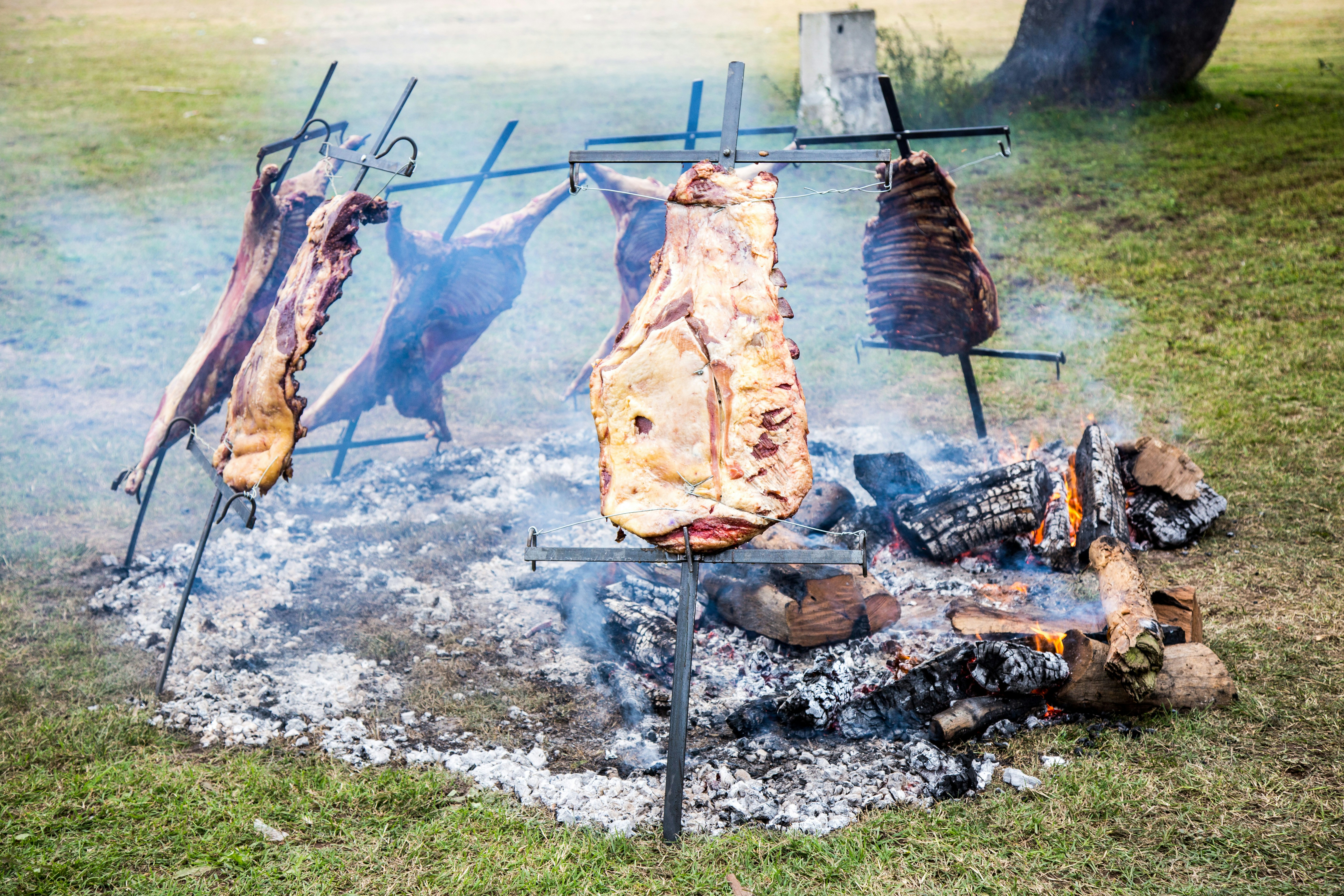 Asado con cuero